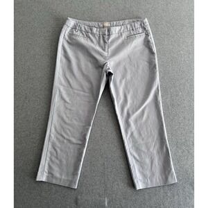 Lila Rose Preppy Cropped Pants Women's Size 14 Baby Blue Seersucker‎ Stretch